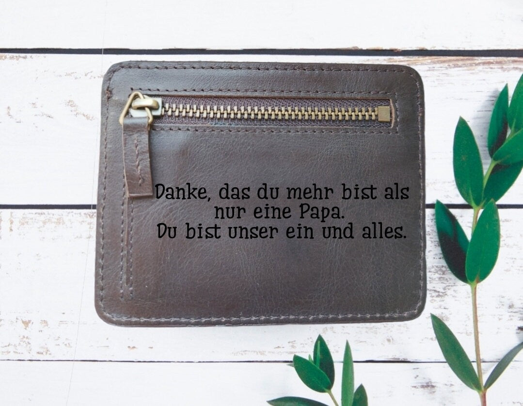 Handschritf Brieftasche,Leder Portemonnaie für Männer,Handschrift Geschenke für Ihn,Graviertes Portemonnaie,Weihnachtsgeschenke